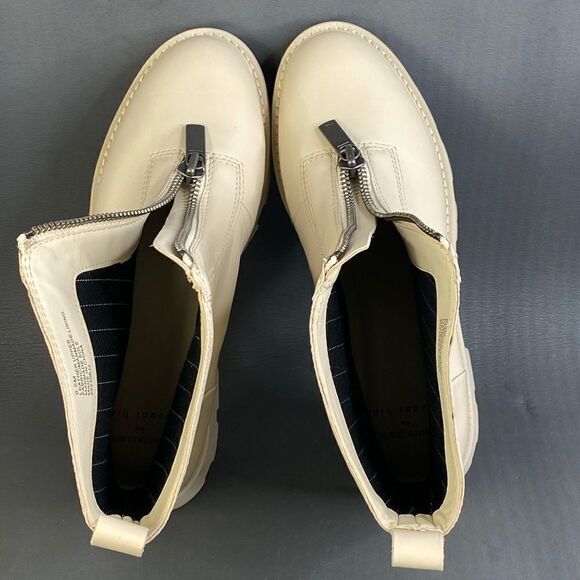 Gianni Bini x Nastia Liukin Bowery Leather Zip-Up Lug Sole Booties womens 9.5 - Picture 6 of 9